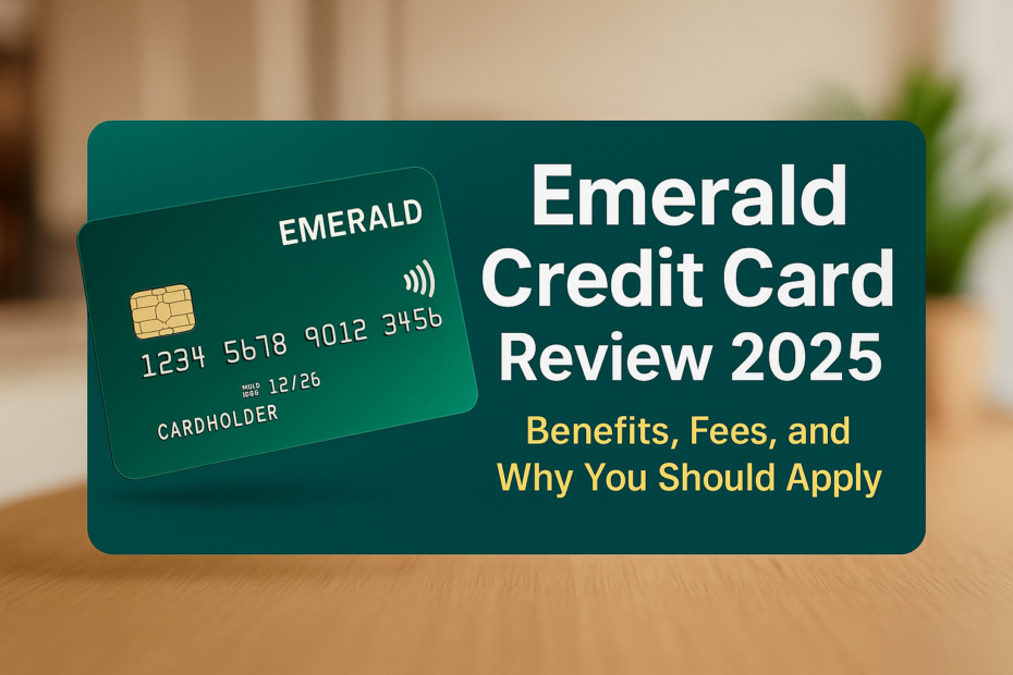 Emerald Credit Card displayed with bold review title for 2025